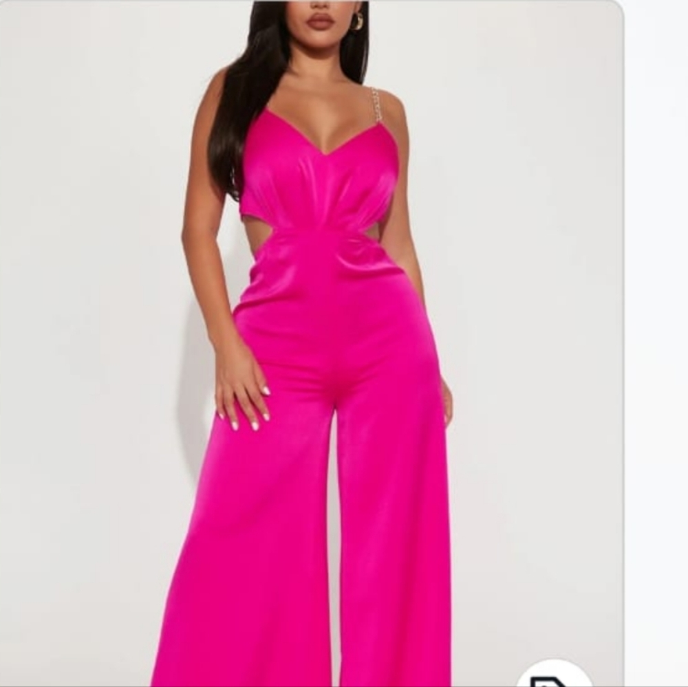 Fuchsia Fabulous Wide Leg jumpsuit